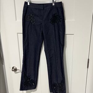 Express Elegant Floral Embroidered Women's Pants Sz 5/6